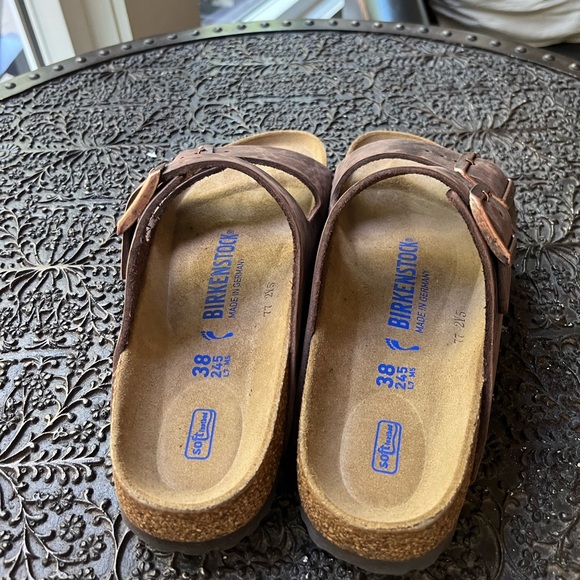 NEW BIRKENSTOCK ARIZONA BS OILED NUBUCK LEATHER SANDALS IN HABANA 38 7 - Picture 10 of 12